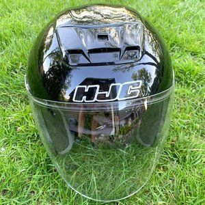 HJC Black Glossy Motorcycle Helmet